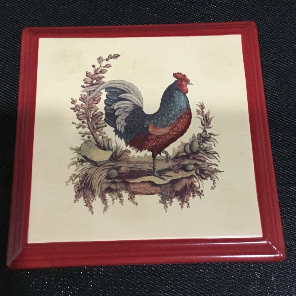 Vintage ceramic tile decorative